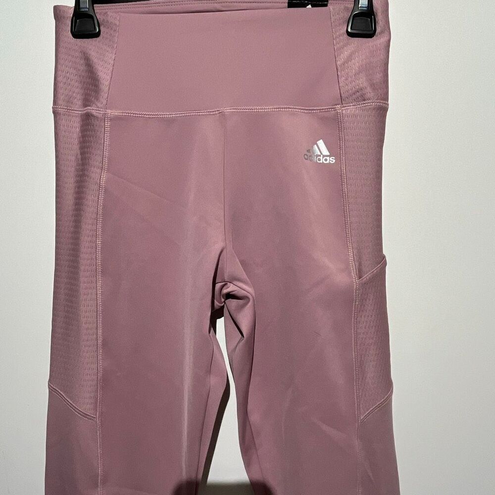 Adidas Zoe Saldana Women's Pink Aeroready High Rise Tight Fit Leggings Small NWT